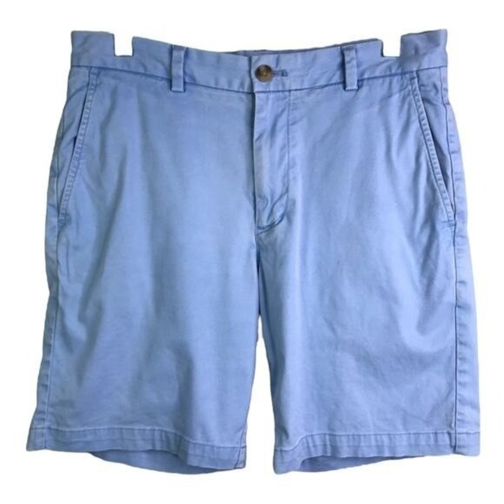 Vineyard Vines Mens Breaker Short Light Blue Cotton Twill Chino 1H0462 Size 32 - Picture 2 of 10